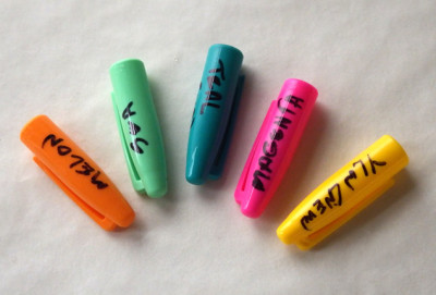 alcohol ink marker caps with color names