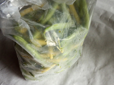 green beans in cereal box liners